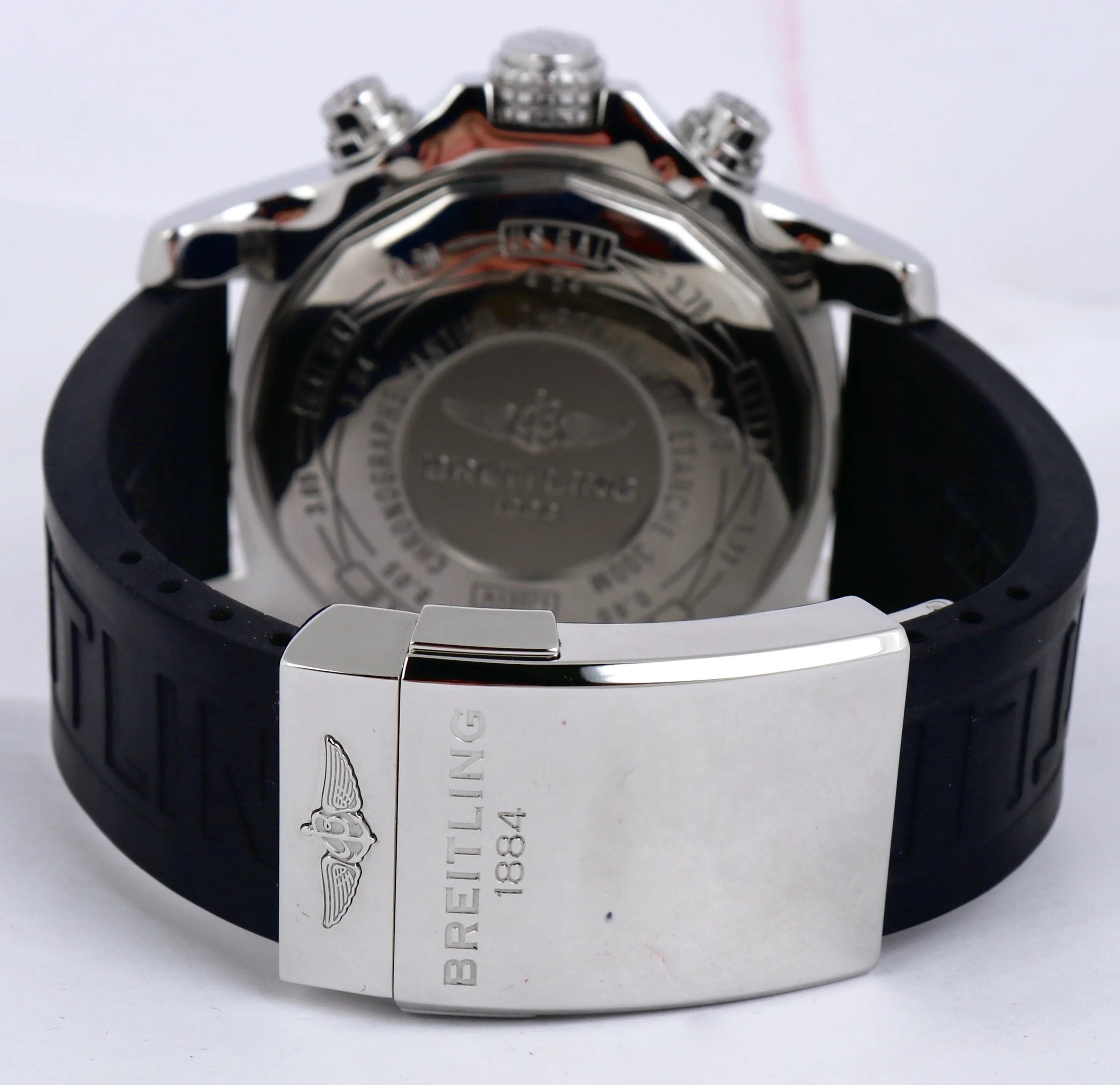 2018 Mint Breitling Super Avenger II Chronograph Black Stainless A13371 48mm