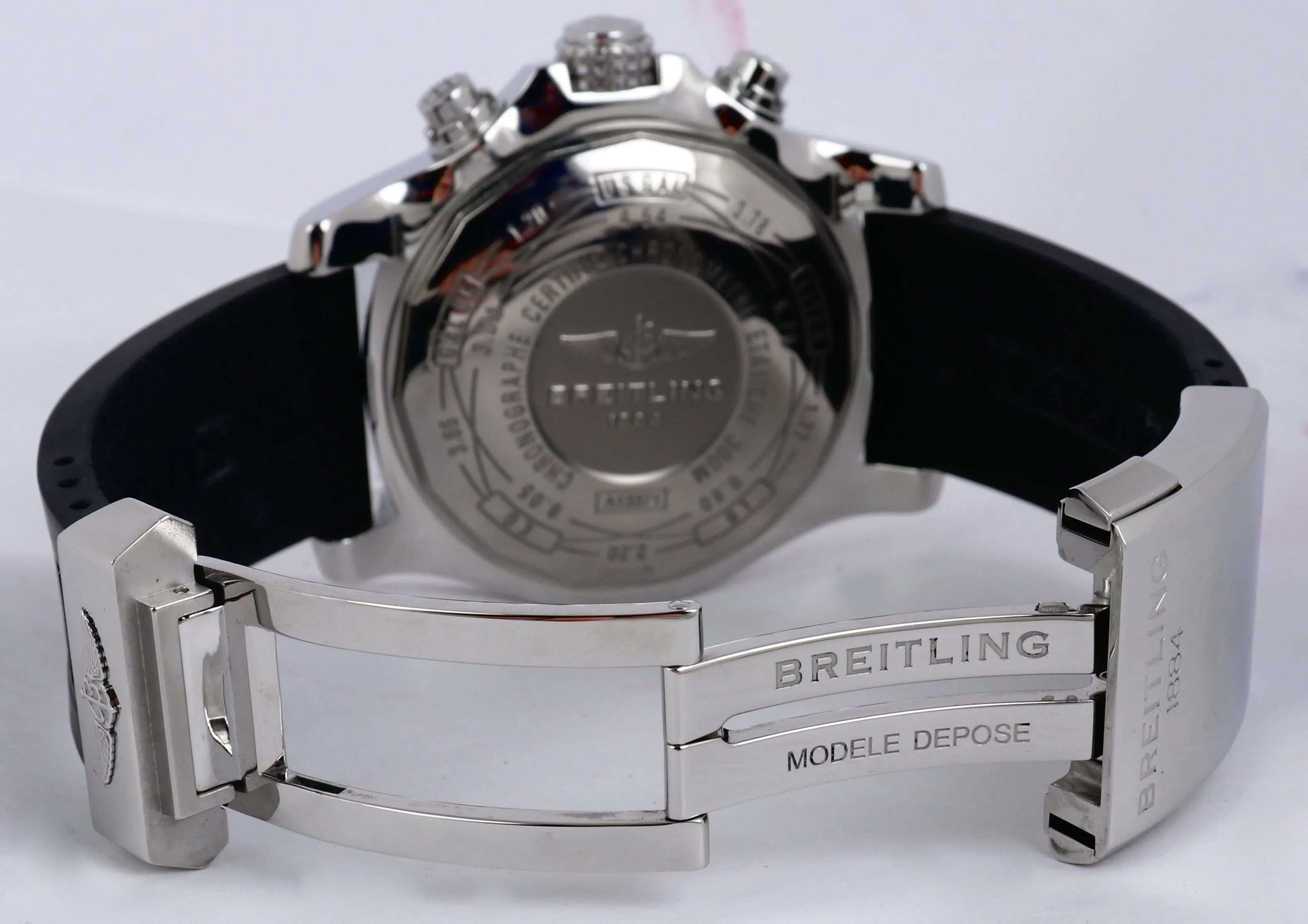2018 Mint Breitling Super Avenger II Chronograph Black Stainless A13371 48mm
