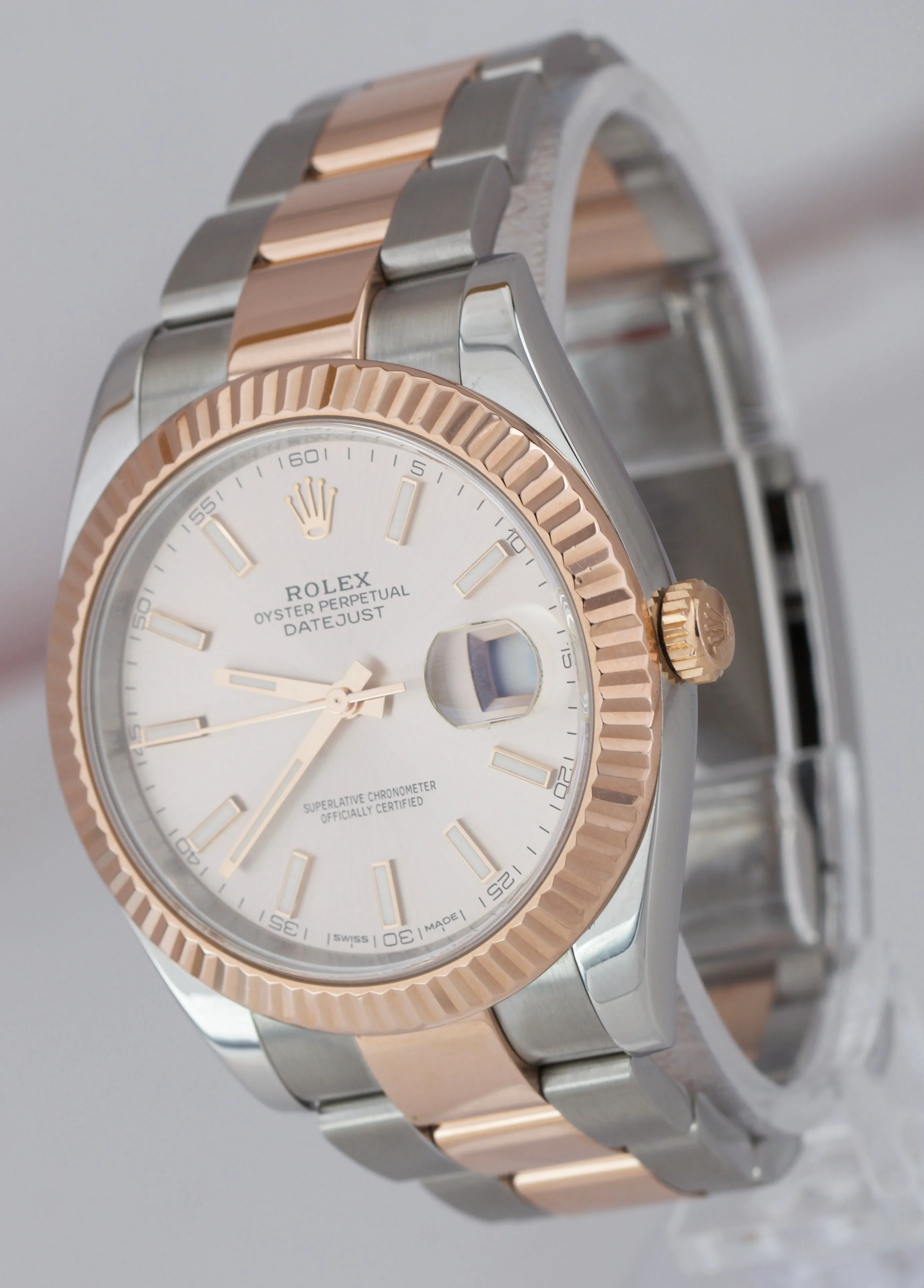 2018 MINT Rolex DateJust 41 126331 Sundust 18K Everose Gold Two-Tone Jubilee