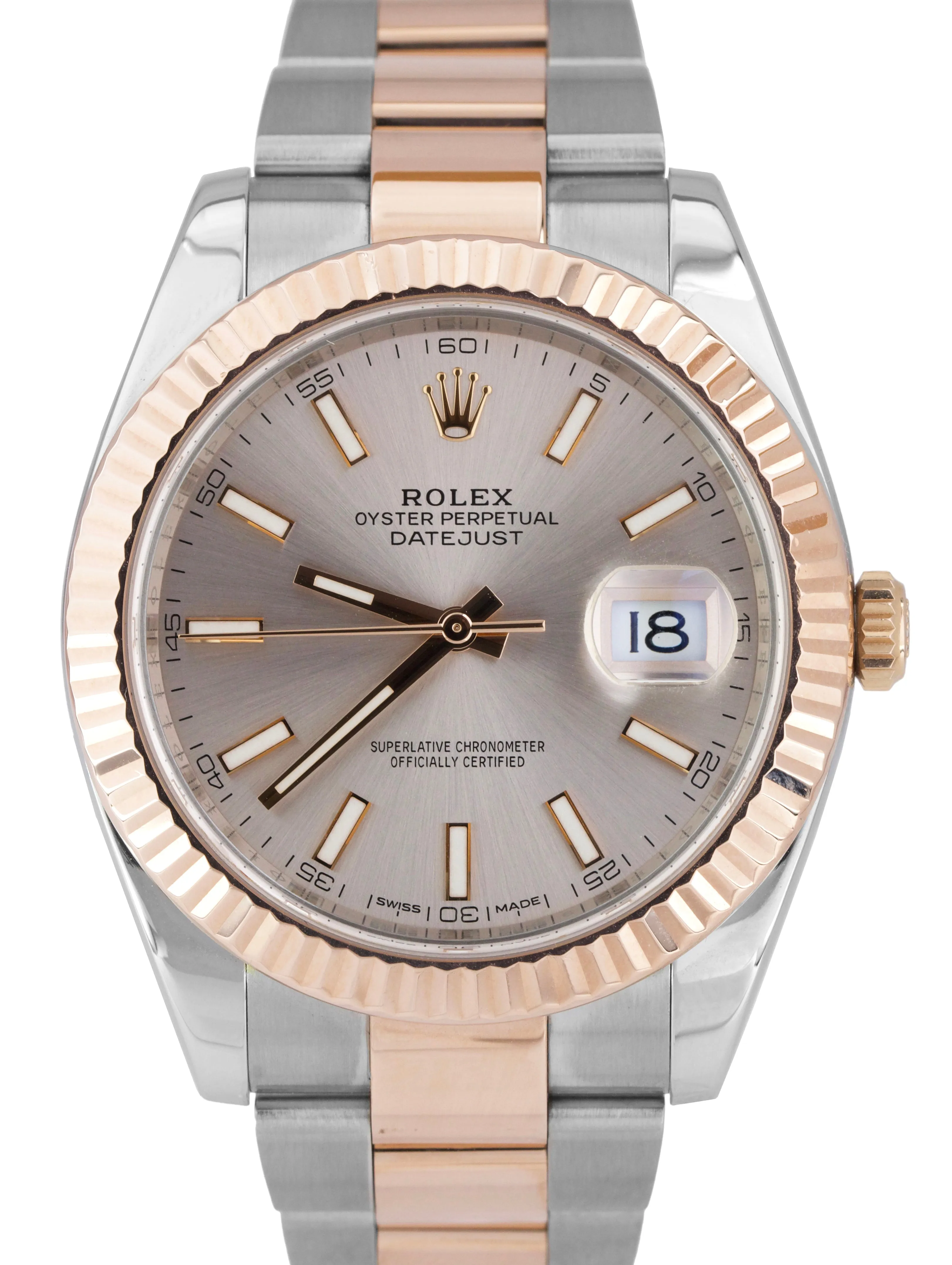 2018 MINT Rolex DateJust 41 126331 Sundust 18K Everose Gold Two-Tone Jubilee