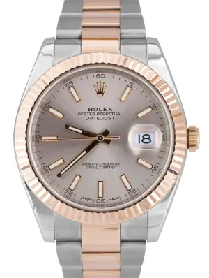 2018 MINT Rolex DateJust 41 126331 Sundust 18K Everose Gold Two-Tone Jubilee