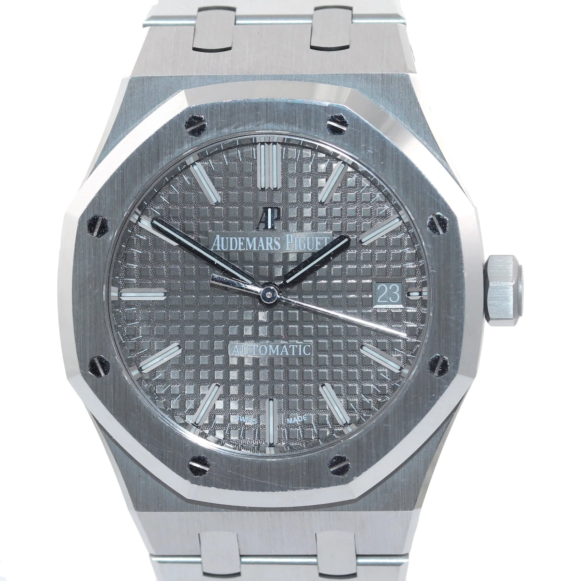 2019 PAPERS Audemars Piguet Royal Oak 15450ST.OO.1256ST.01 37mm Grey Watch