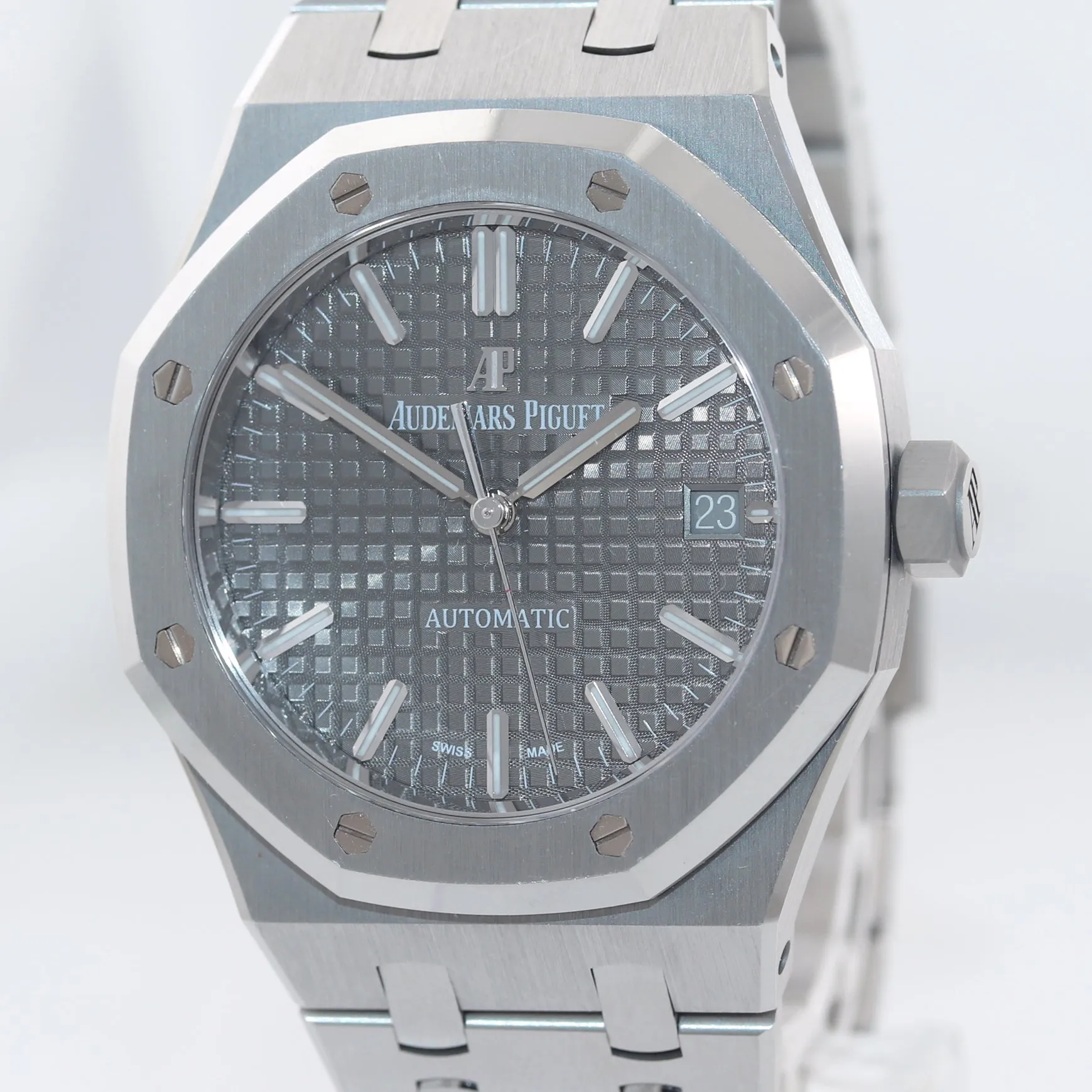 2019 PAPERS Audemars Piguet Royal Oak 15450ST.OO.1256ST.01 37mm Grey Watch