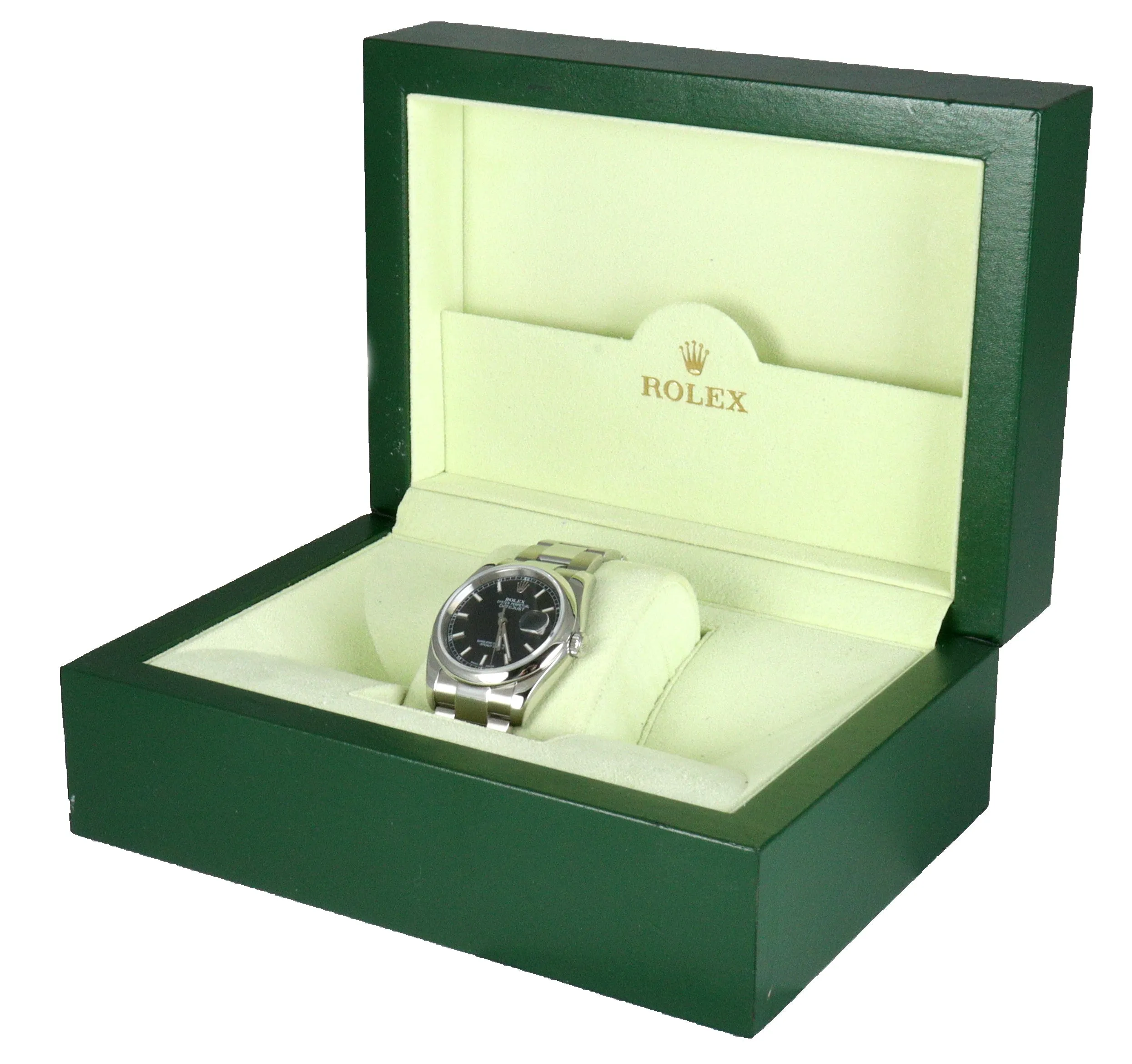 2019 ROLEX SERVICE DateJust 36 116200 Black Stainless 36mm Oyster Smooth Bezel