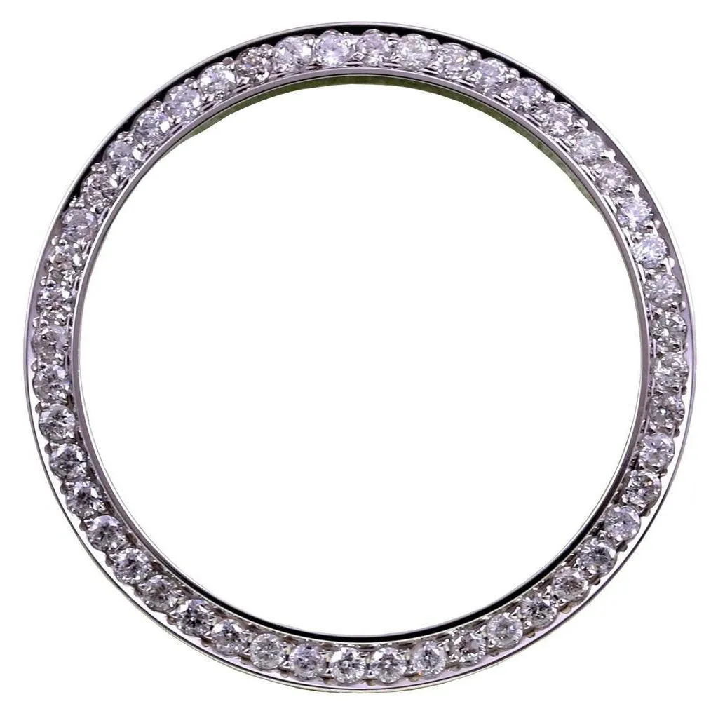 3.75 Carats Mined Diamond Bezel To Fit Rolex Chopard Tudor Date All Watch Models