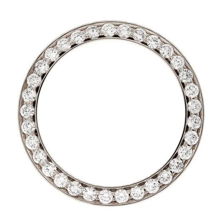 4.25 Ct. Custom Mined Diamond Bezel To Fit Rolex Datejust & President Watch 36 Mm