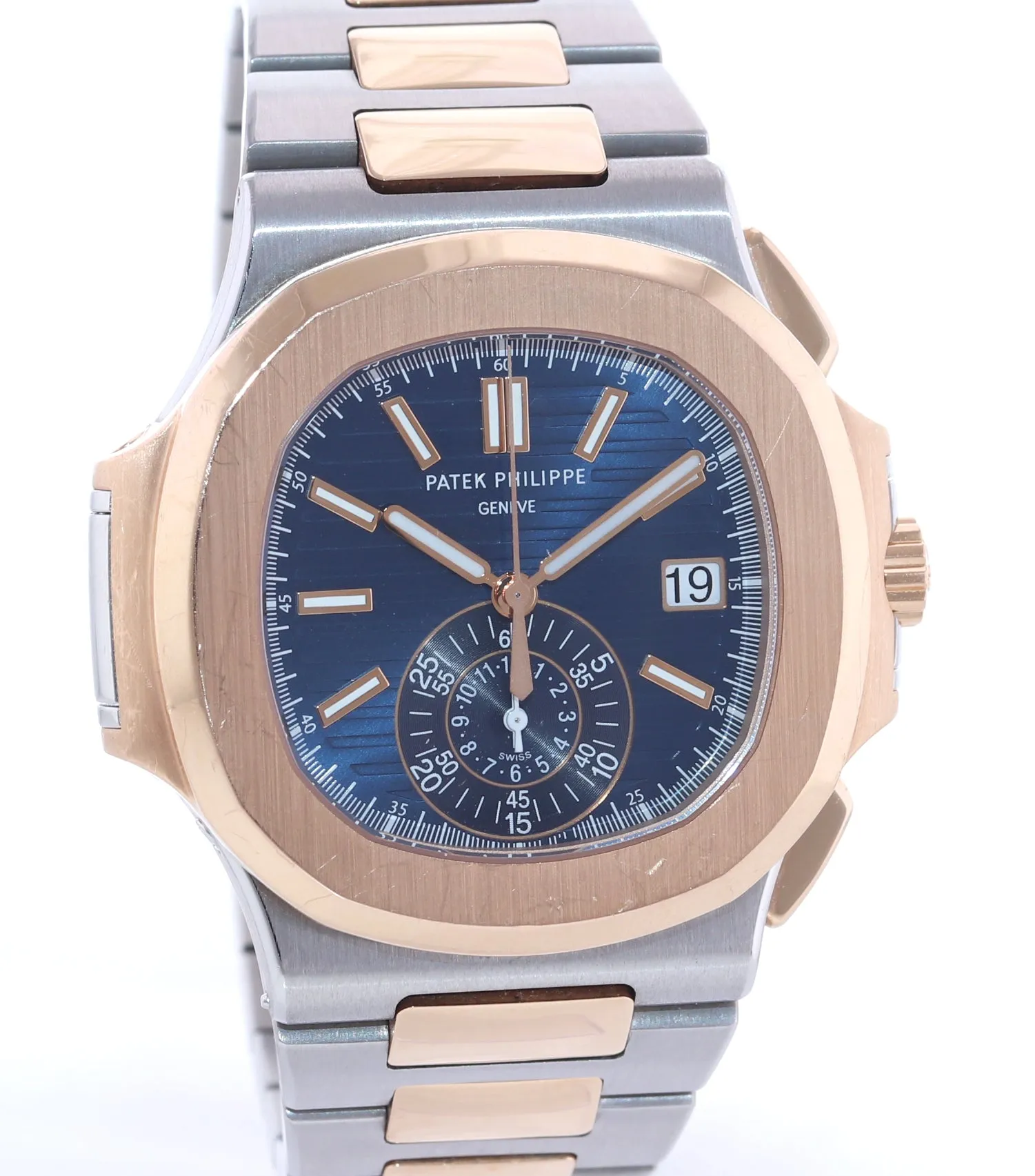 5980AR Patek Philippe Nautilus Rose Gold Two Tone Steel Blue 40.5m Watch Box