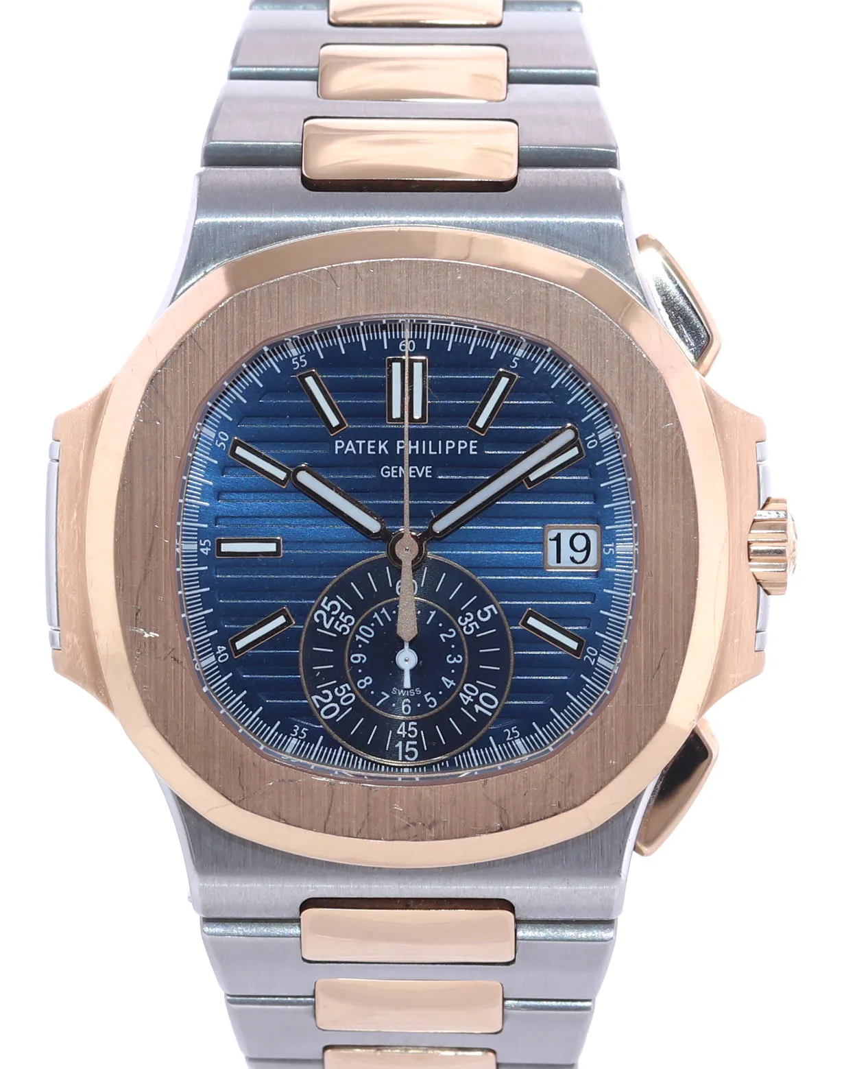 5980AR Patek Philippe Nautilus Rose Gold Two Tone Steel Blue 40.5m Watch Box