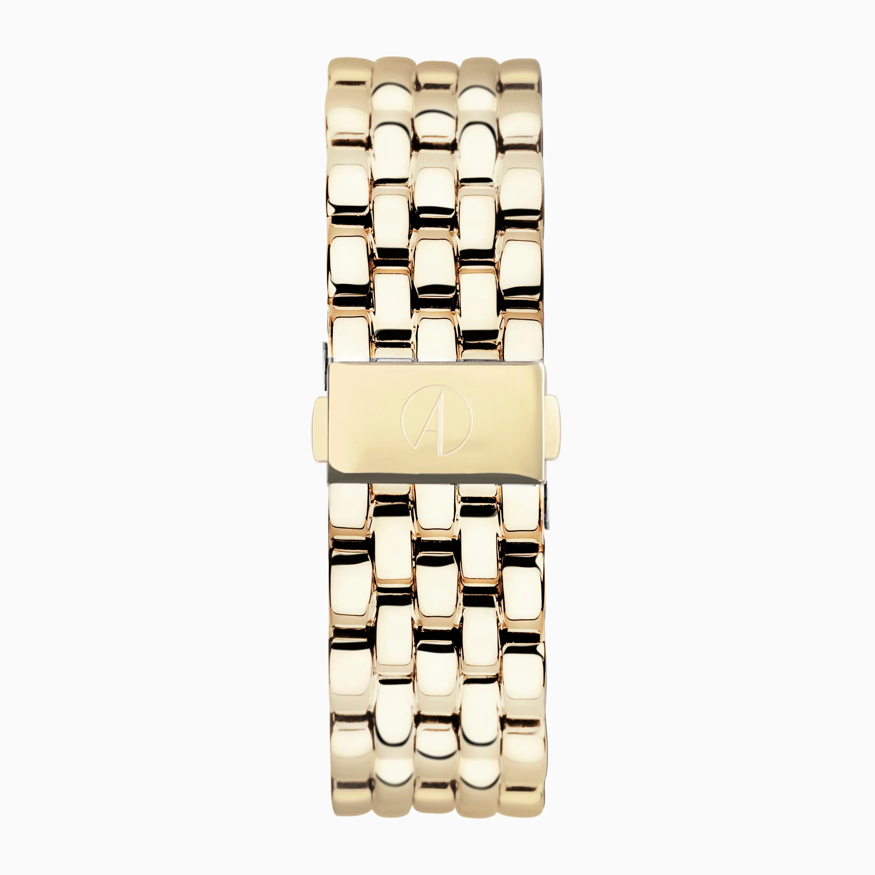 Accurist Rectangle Ladies Watch | Gold Case & Stainless Steel Bracelet with White Dial | 26mm
