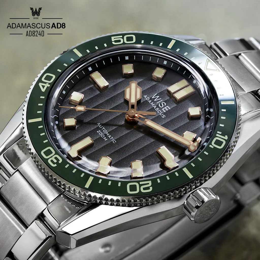 ADAMASCUS AD8240-S Stainless Steel 904L Bracelet Set