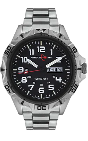 Armourlite Professional Series All Steel Tritium Watch with Shatterproof Crystal AL1401