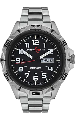 Armourlite Professional Series All Steel Tritium Watch with Shatterproof Crystal AL1401