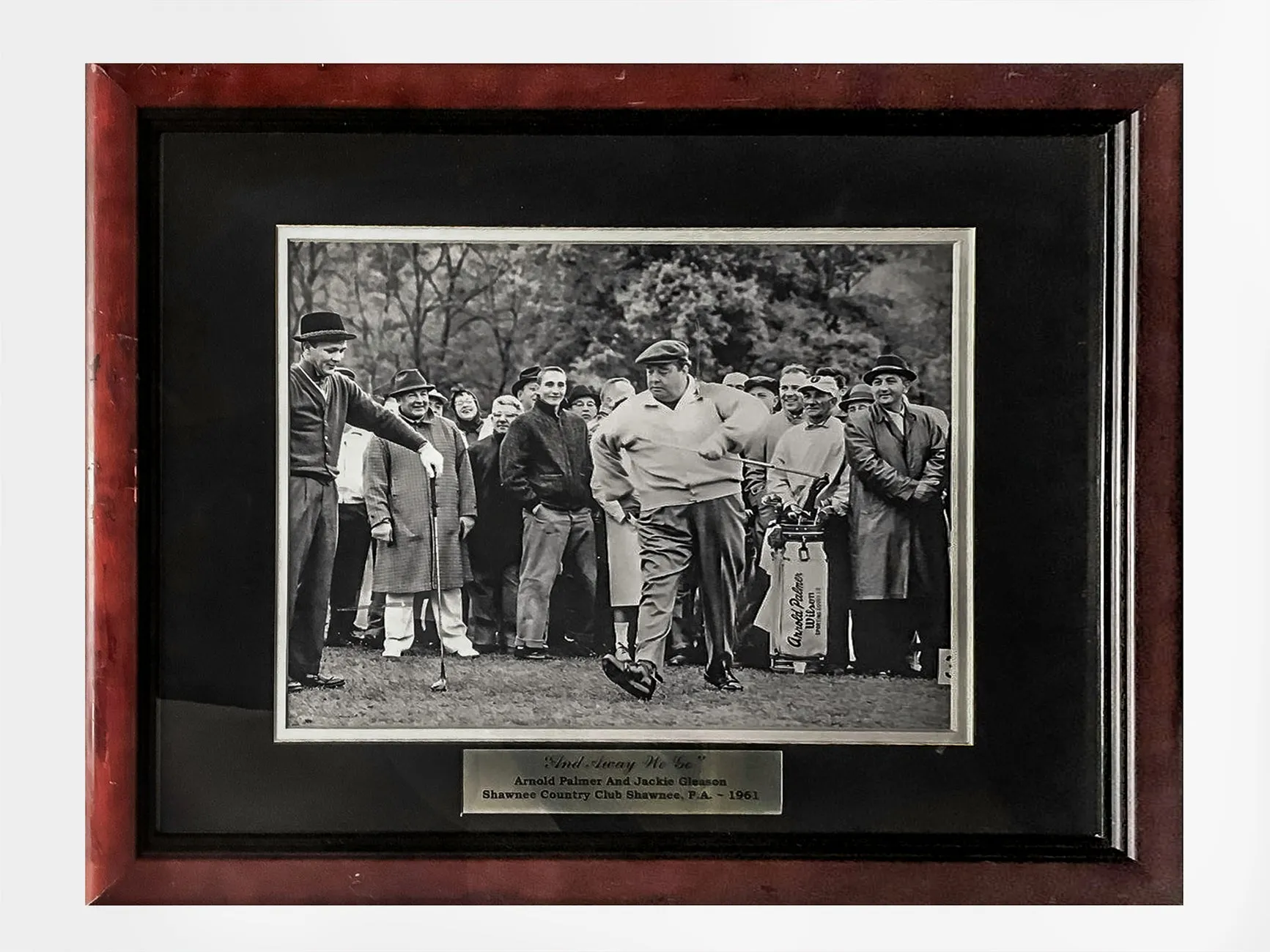 ARNOLD PALMER & JACKIE GLEASON “And Away We Go” 1961 Photograph - $1K APR Value w/ CoA!  
