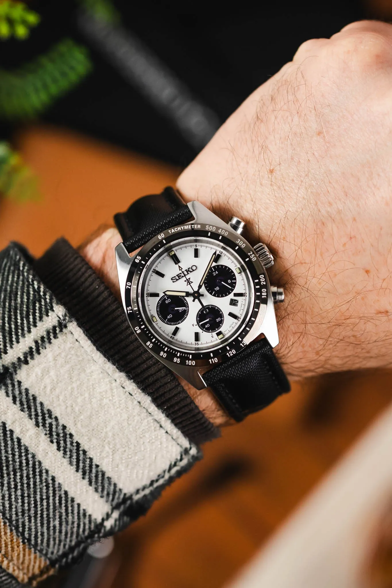 Artem Straps Classic Black Sailcloth Watch Strap with Black Stitching