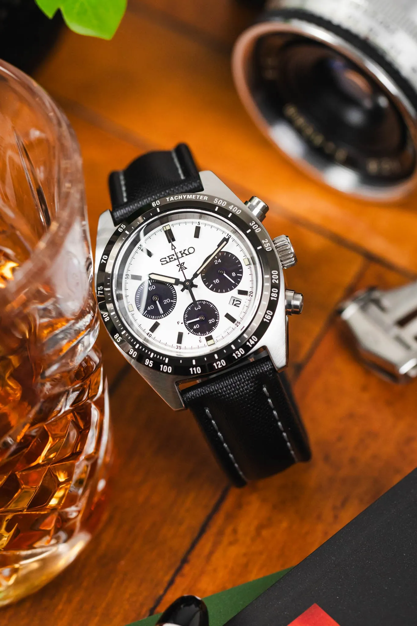 Artem Straps Classic Black Sailcloth Watch Strap with Grey Stitching