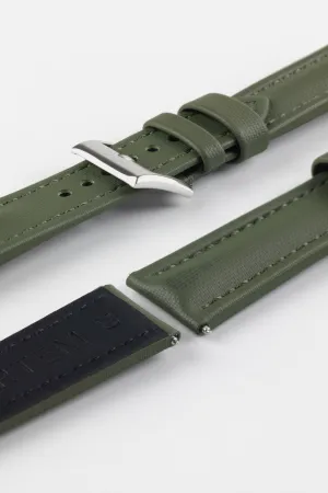 Artem Straps Classic Green Sailcloth Watch Strap with Green Stitching