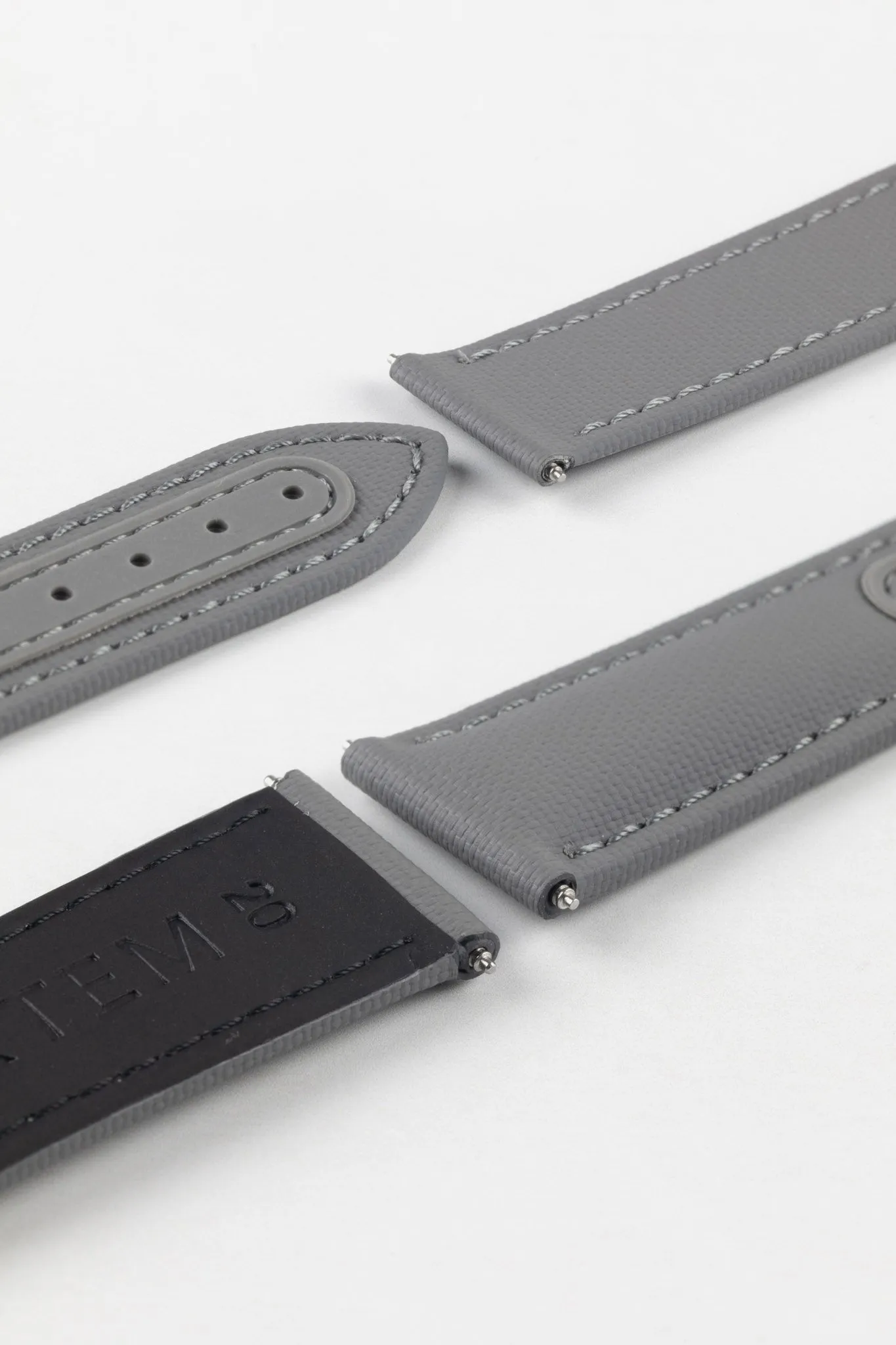Artem Straps Loop-less™ Grey Sailcloth Watch Strap