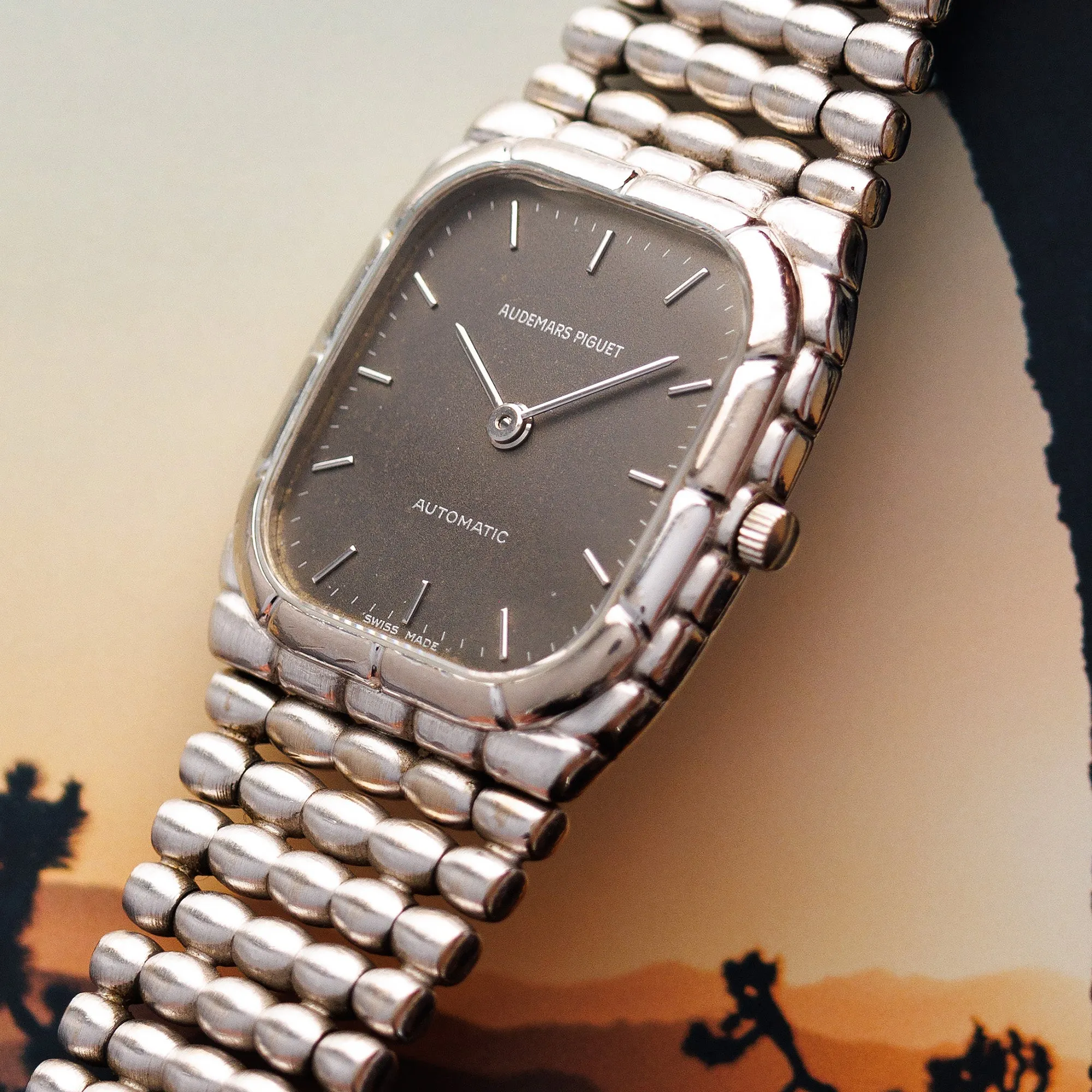 Audemars Piguet White Gold Automatic Bullet Bracelet Watch