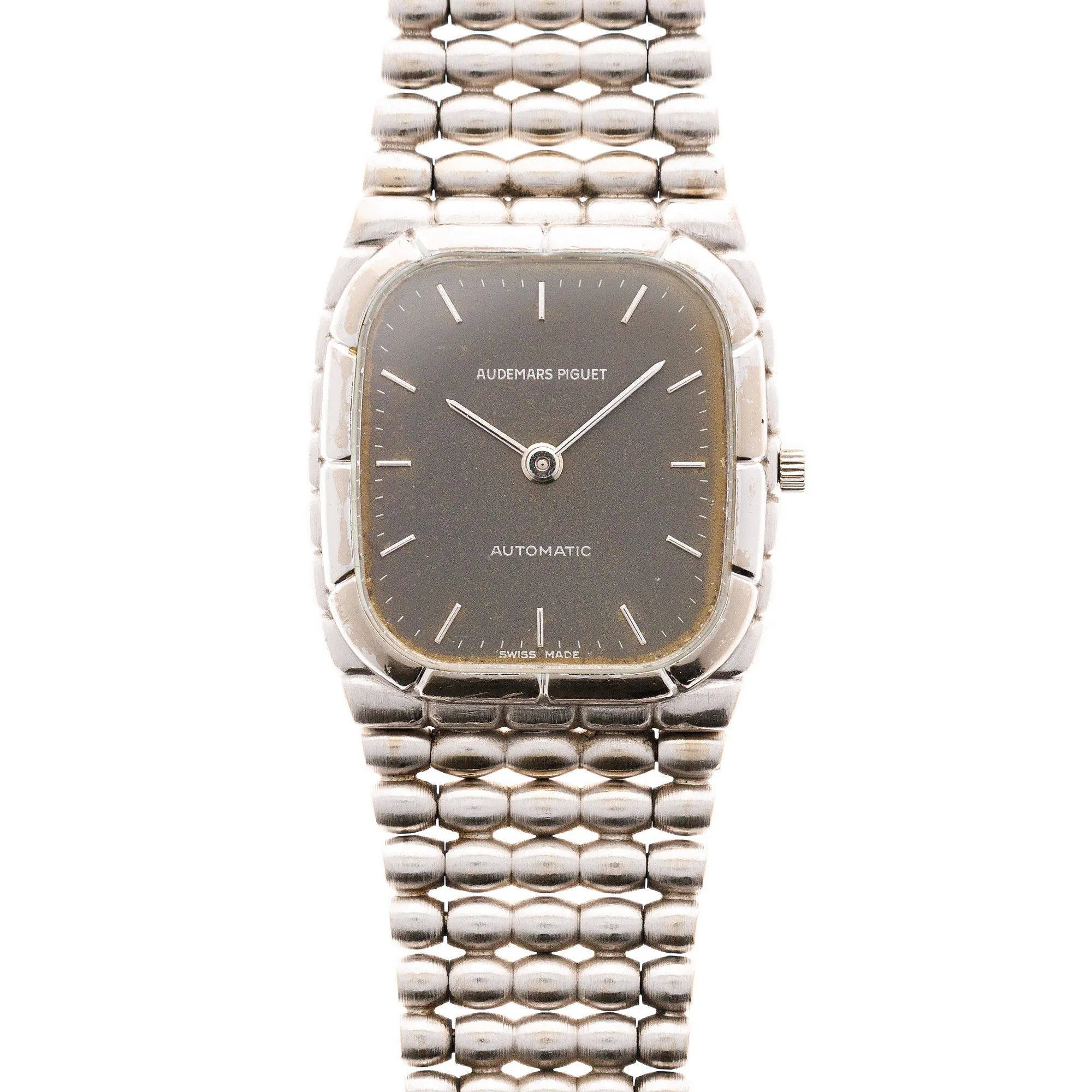 Audemars Piguet White Gold Automatic Bullet Bracelet Watch