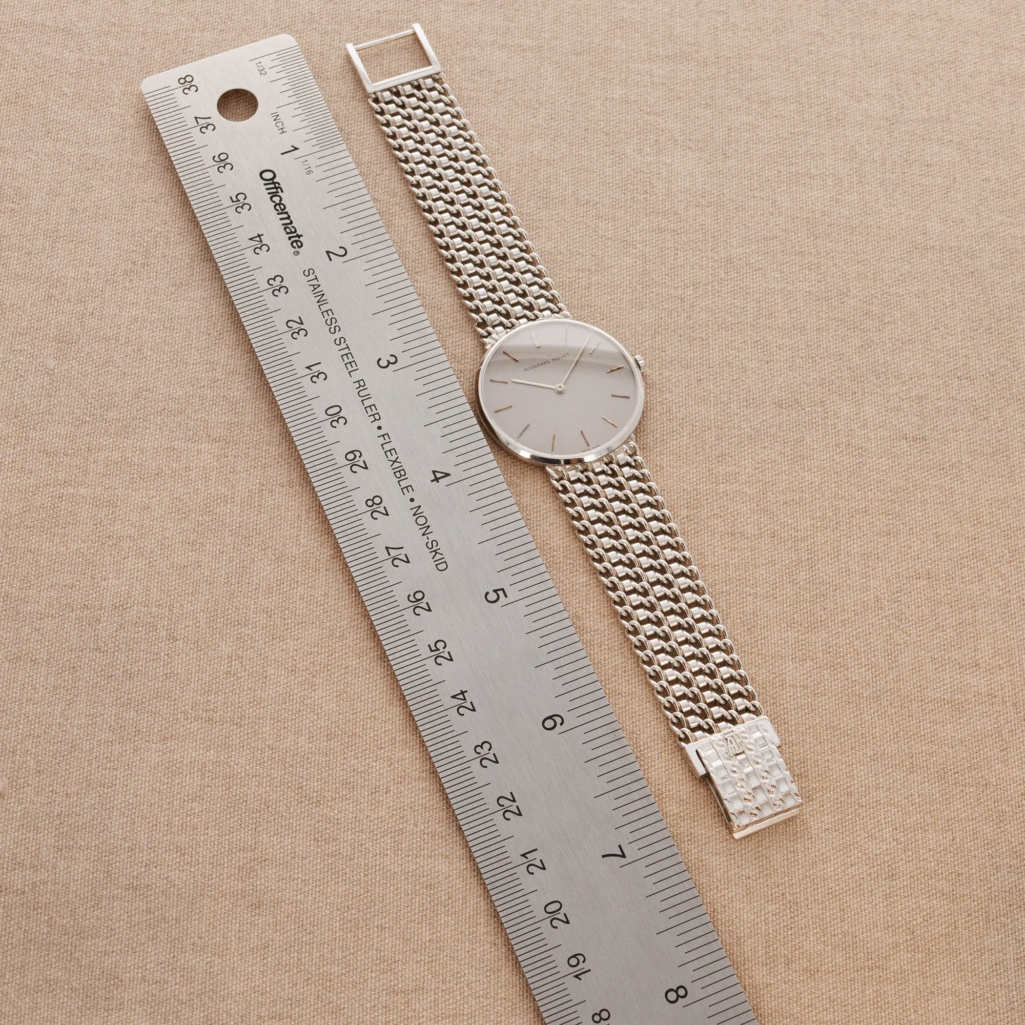 Audemars Piguet White Gold Link Bracelet Watch