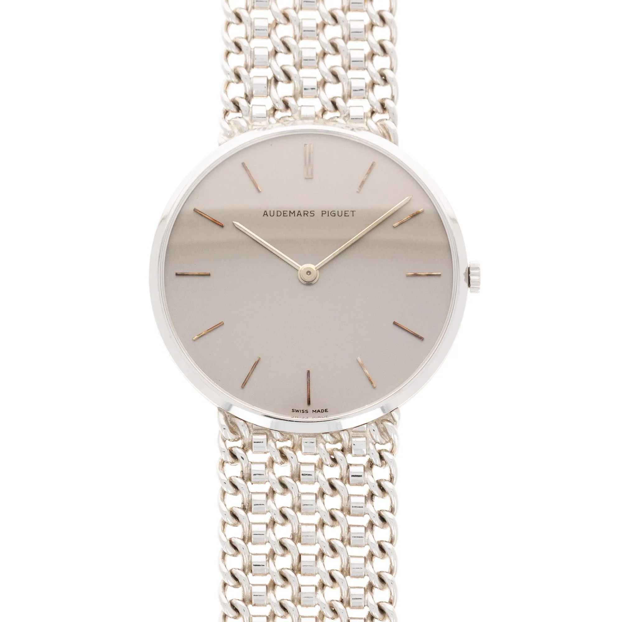 Audemars Piguet White Gold Link Bracelet Watch