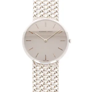 Audemars Piguet White Gold Link Bracelet Watch
