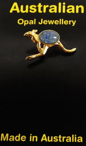 Australian Opal Jewellery Kangaroo Pin click here to add to cart