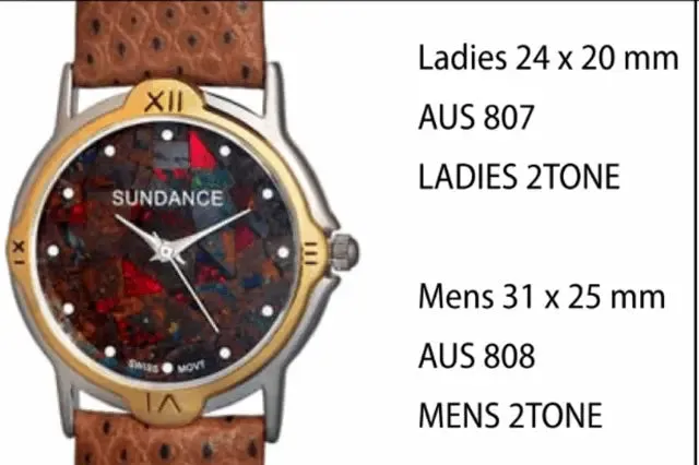 Australian "Boulder" Opal Watches style 807 Ladies 2Tone 24 x 20 mm