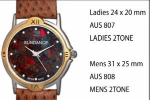 Australian "Boulder" Opal Watches style 807 Ladies 2Tone 24 x 20 mm