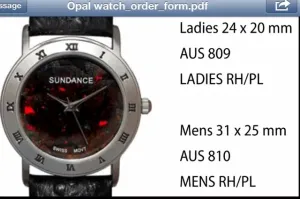 Australian "Boulder" Opal Watches style 809 Ladies RH/PL 24 x 20 mm