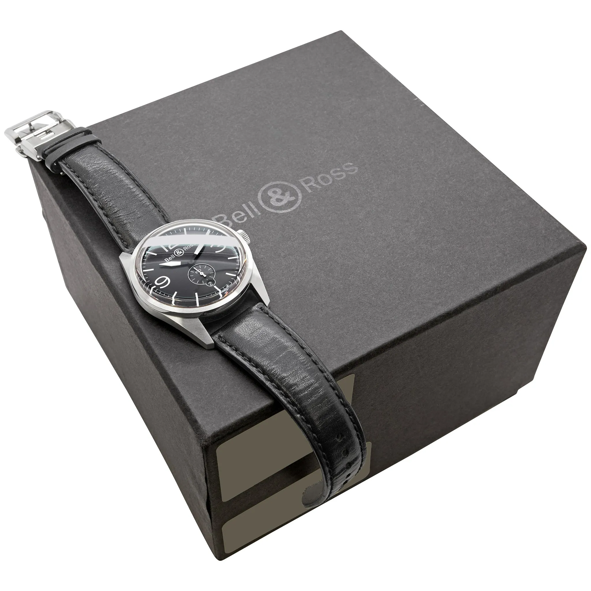 Bell & Ross Vintage BRV123-BL-ST-SCA Black Dial Automatic Men's Watch