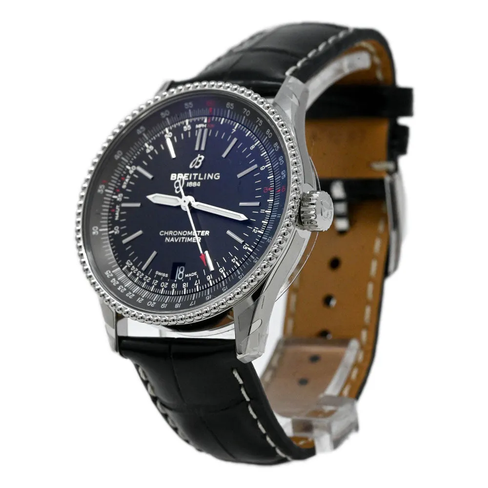 Breitling Navitimer Stainless Steel 38mm Black Stick Dial Watch Reference #: A17325