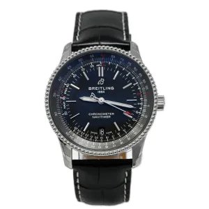 Breitling Navitimer Stainless Steel 38mm Black Stick Dial Watch Reference #: A17325