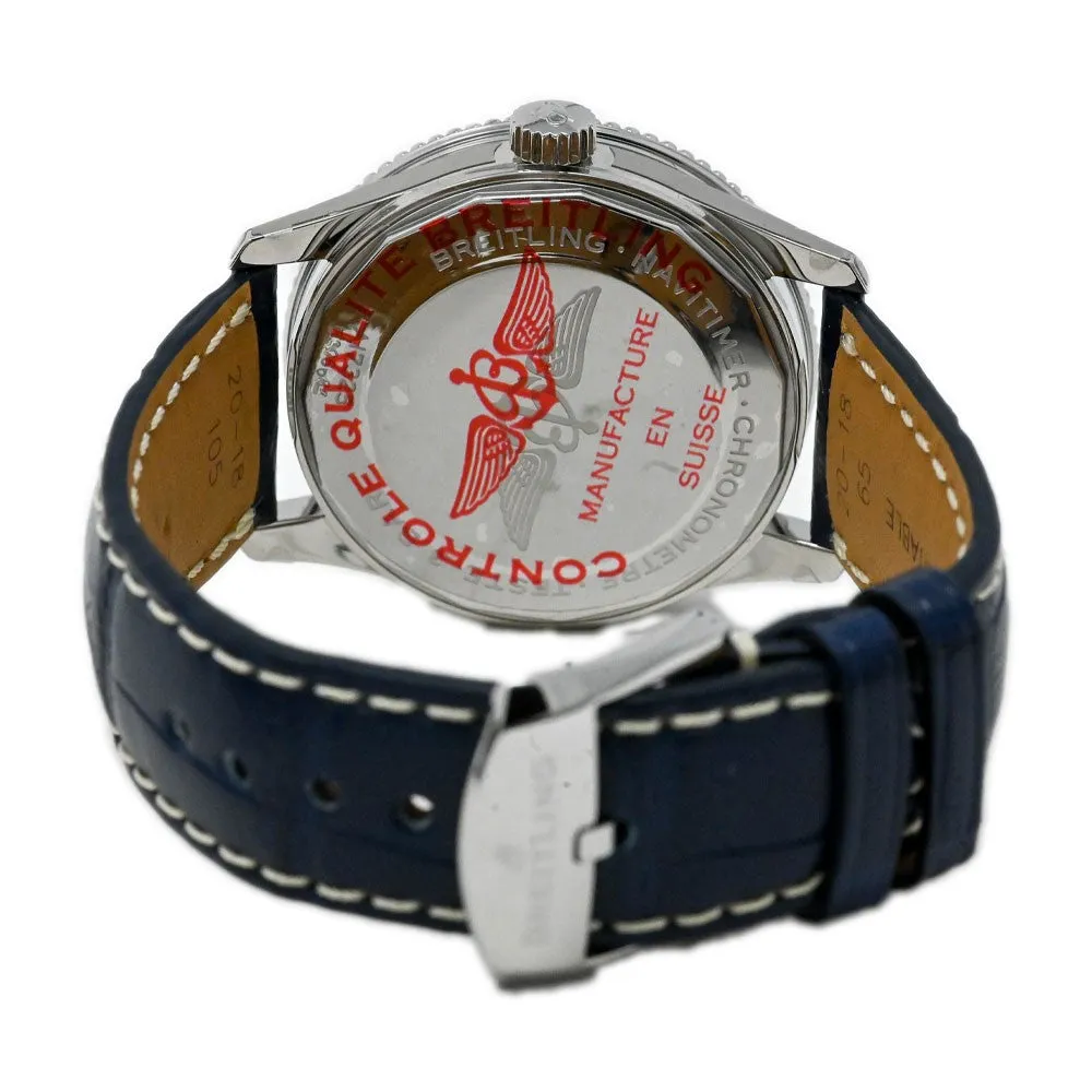 Breitling Navitimer Stainless Steel 38mm Blue Stick Dial Watch Reference #: A17325