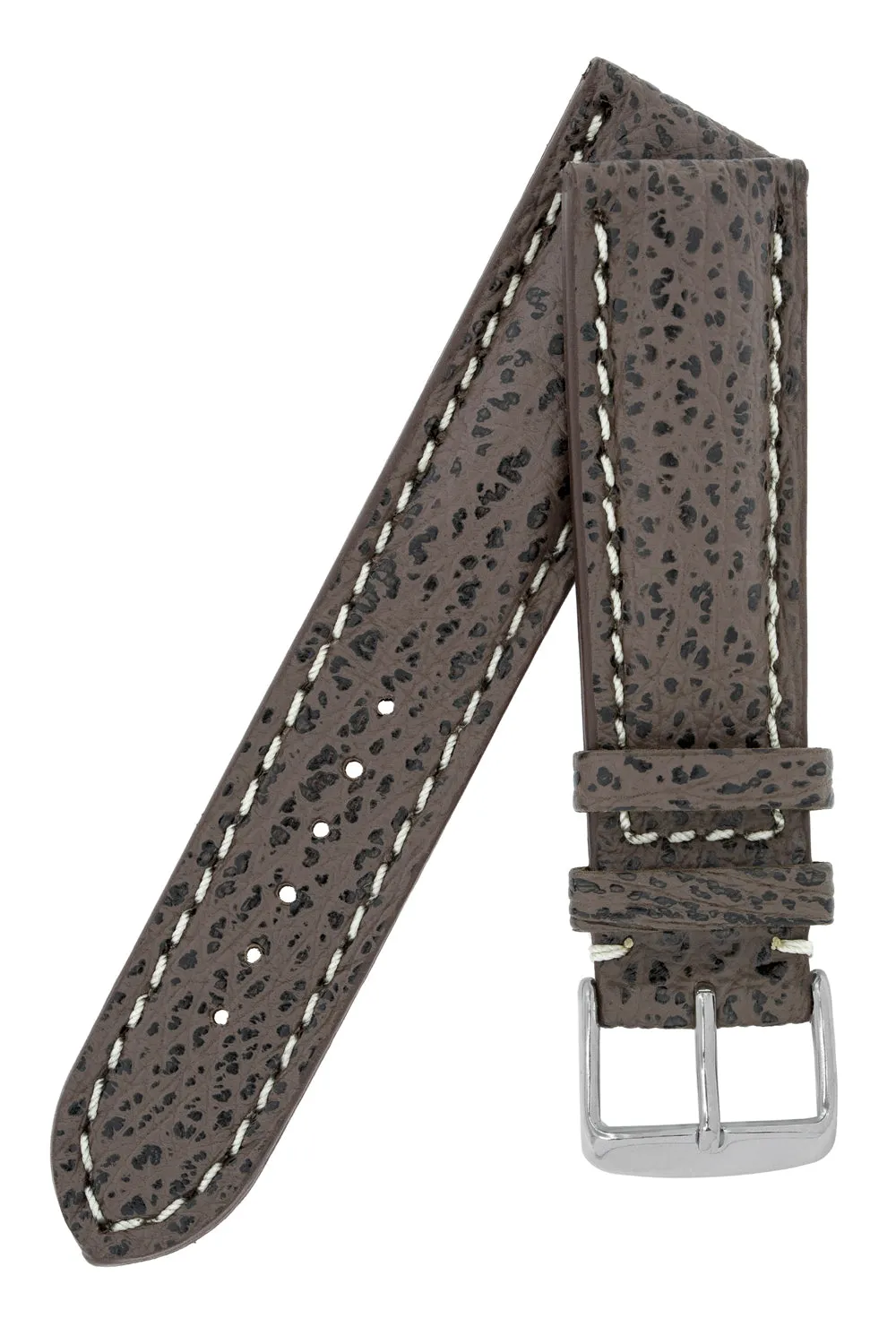 Breitling-Style Shark Watch Strap and Buckle in BROWN