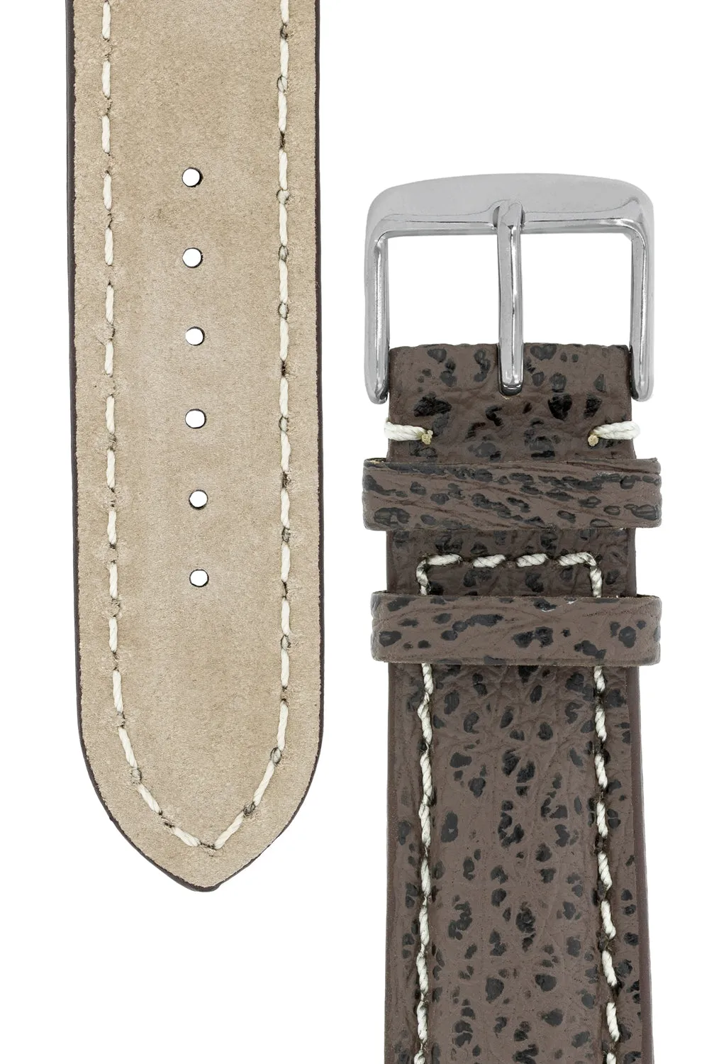 Breitling-Style Shark Watch Strap and Buckle in BROWN