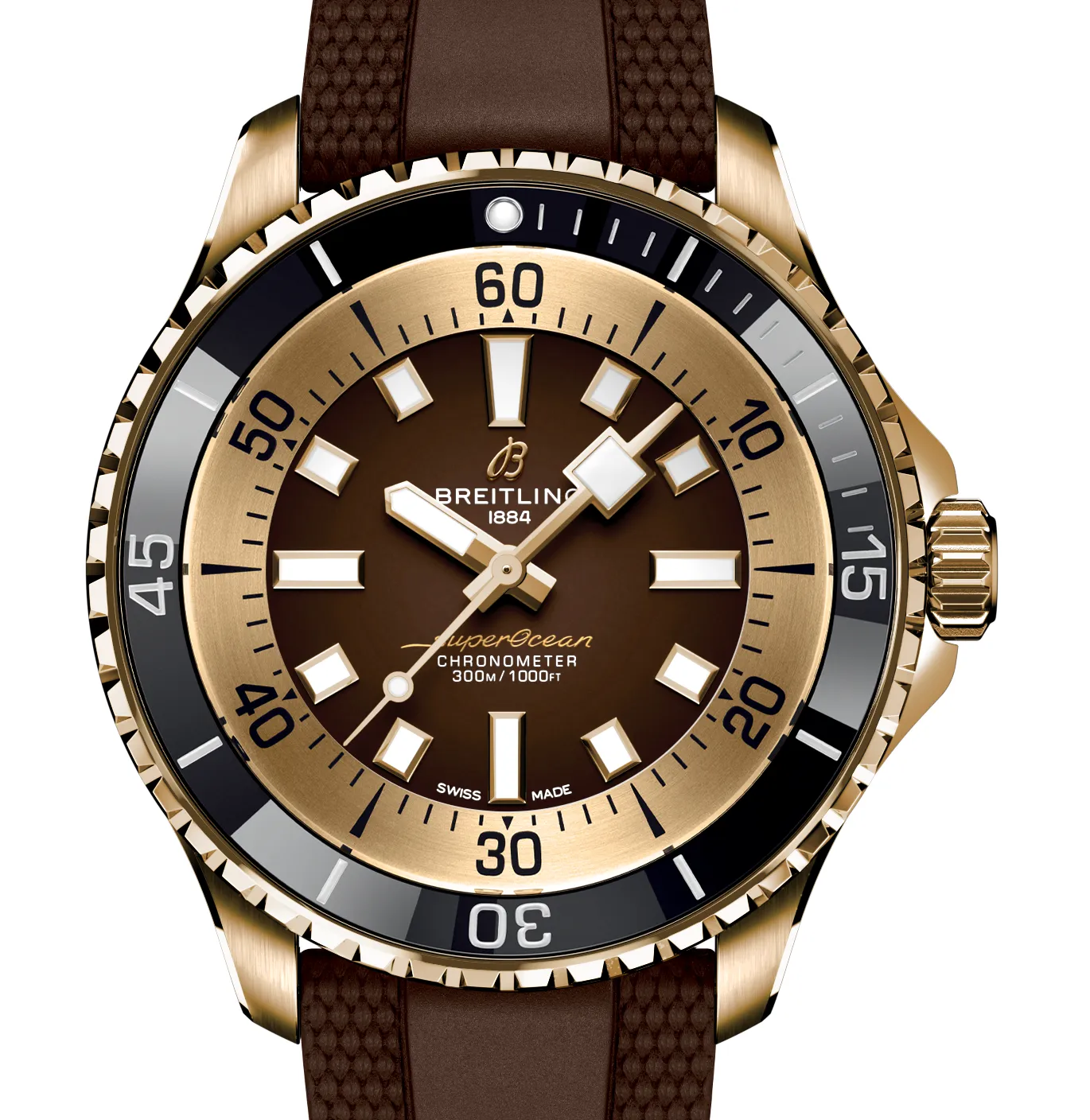 Breitling Superocean Bronze On Rubber Watch, 44mm