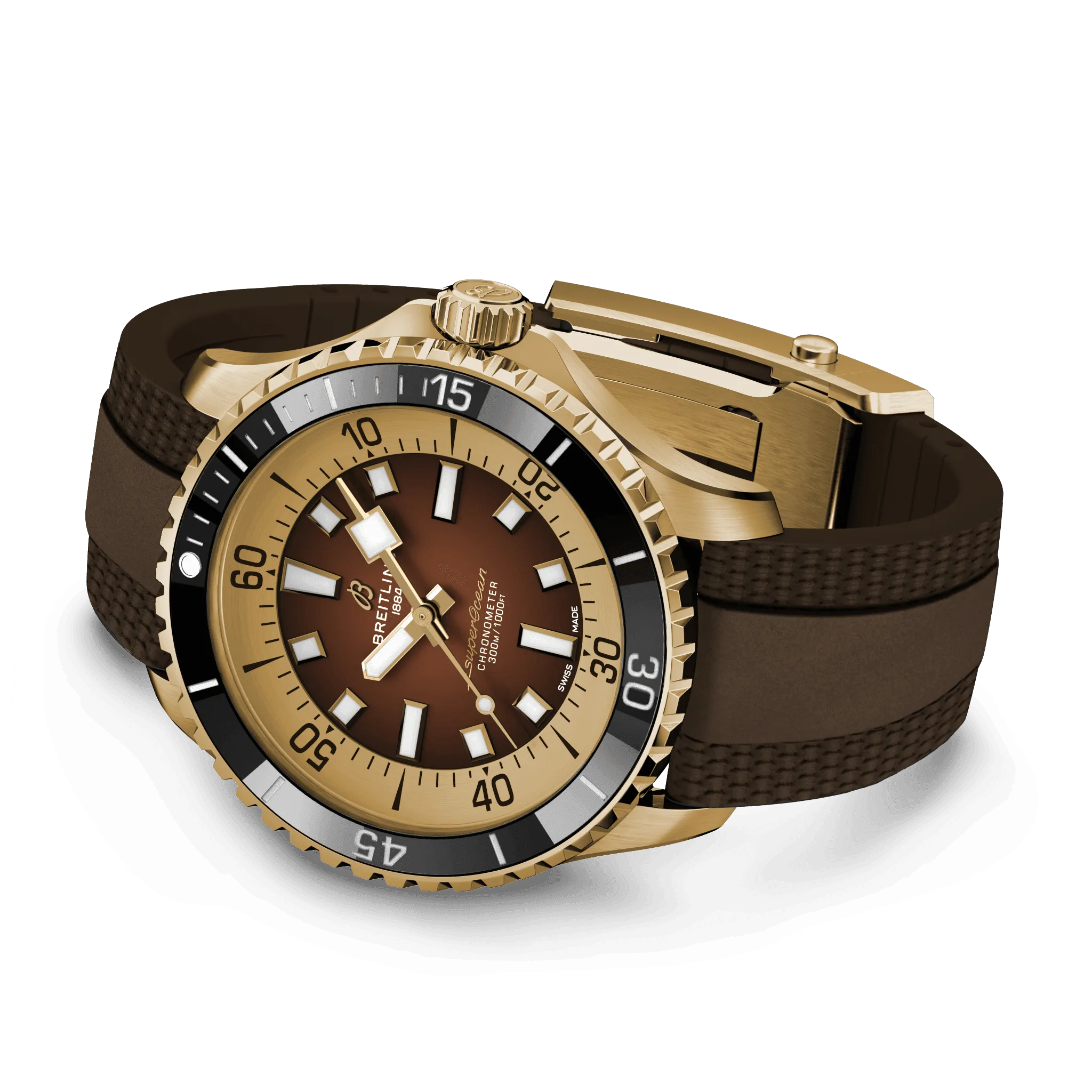 Breitling Superocean Bronze On Rubber Watch, 44mm