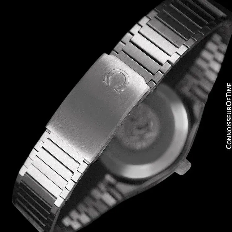 c. 1979 Omega Seamaster Vintage Mens Bracelet Watch, Automatic, Day Date - Stainless Steel