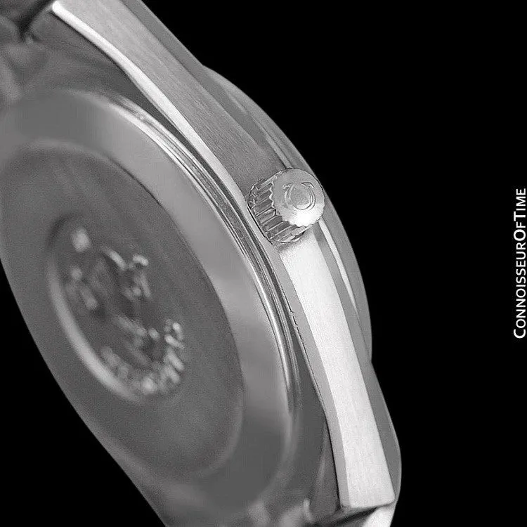 c. 1979 Omega Seamaster Vintage Mens Bracelet Watch, Automatic, Day Date - Stainless Steel