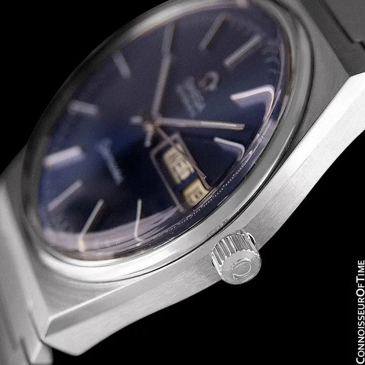 c. 1979 Omega Seamaster Vintage Mens Bracelet Watch, Automatic, Day Date - Stainless Steel
