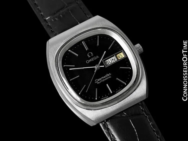 c.1978 Omega Seamaster Vintage Mens Watch, Automatic, Day Date - Stainless Steel