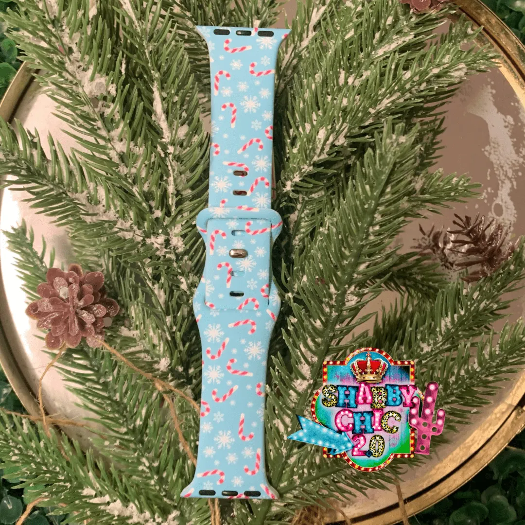 Candy Cane Watchbands - Blue