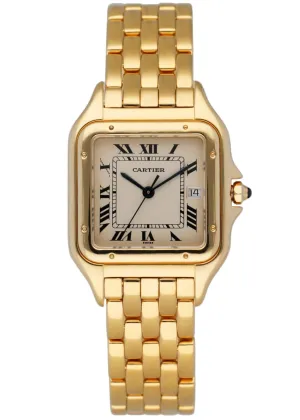 Cartier Panthere W25014B9 18K Yellow Gold Mens Watch