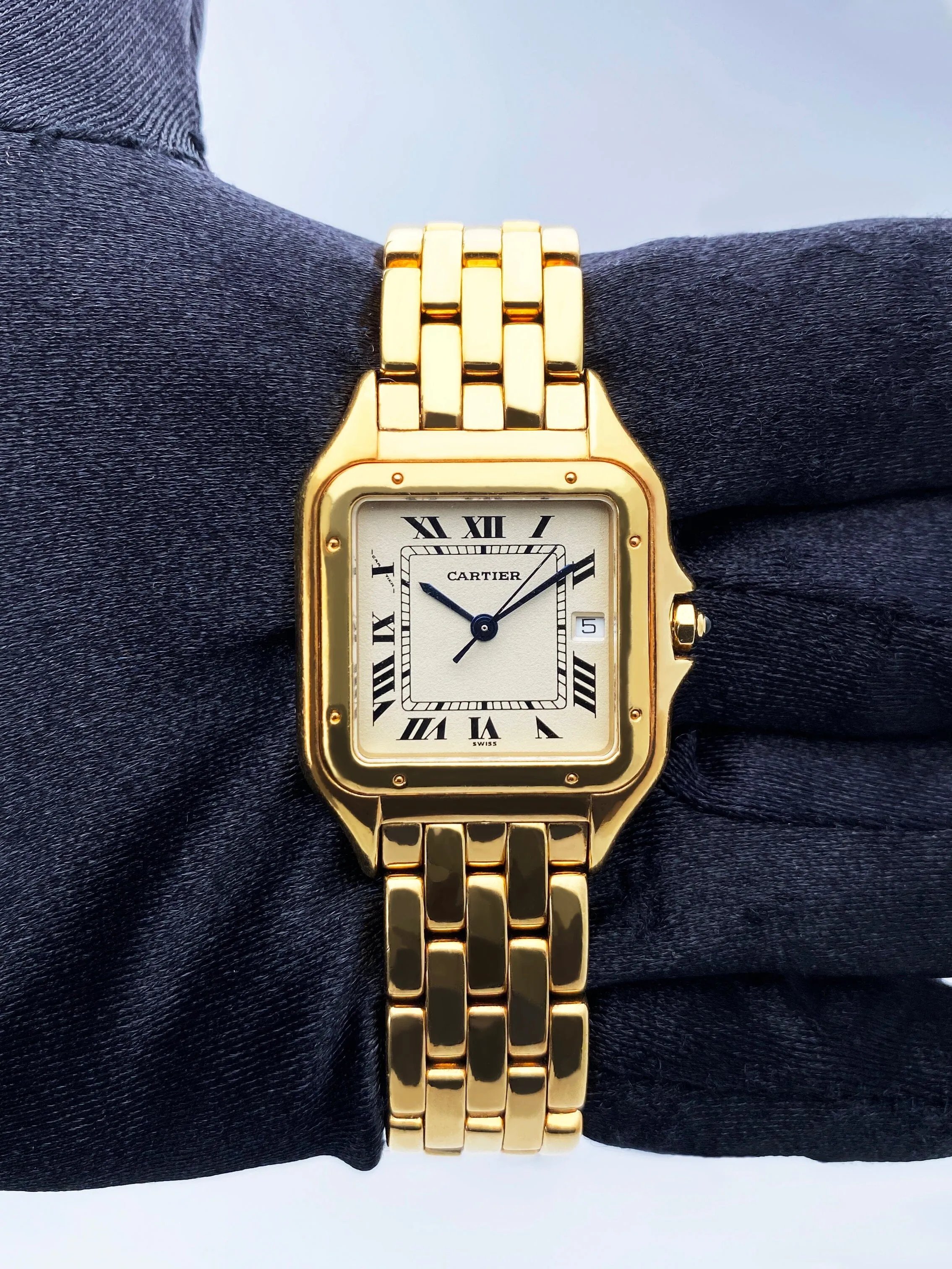 Cartier Panthere W25014B9 18K Yellow Gold Mens Watch