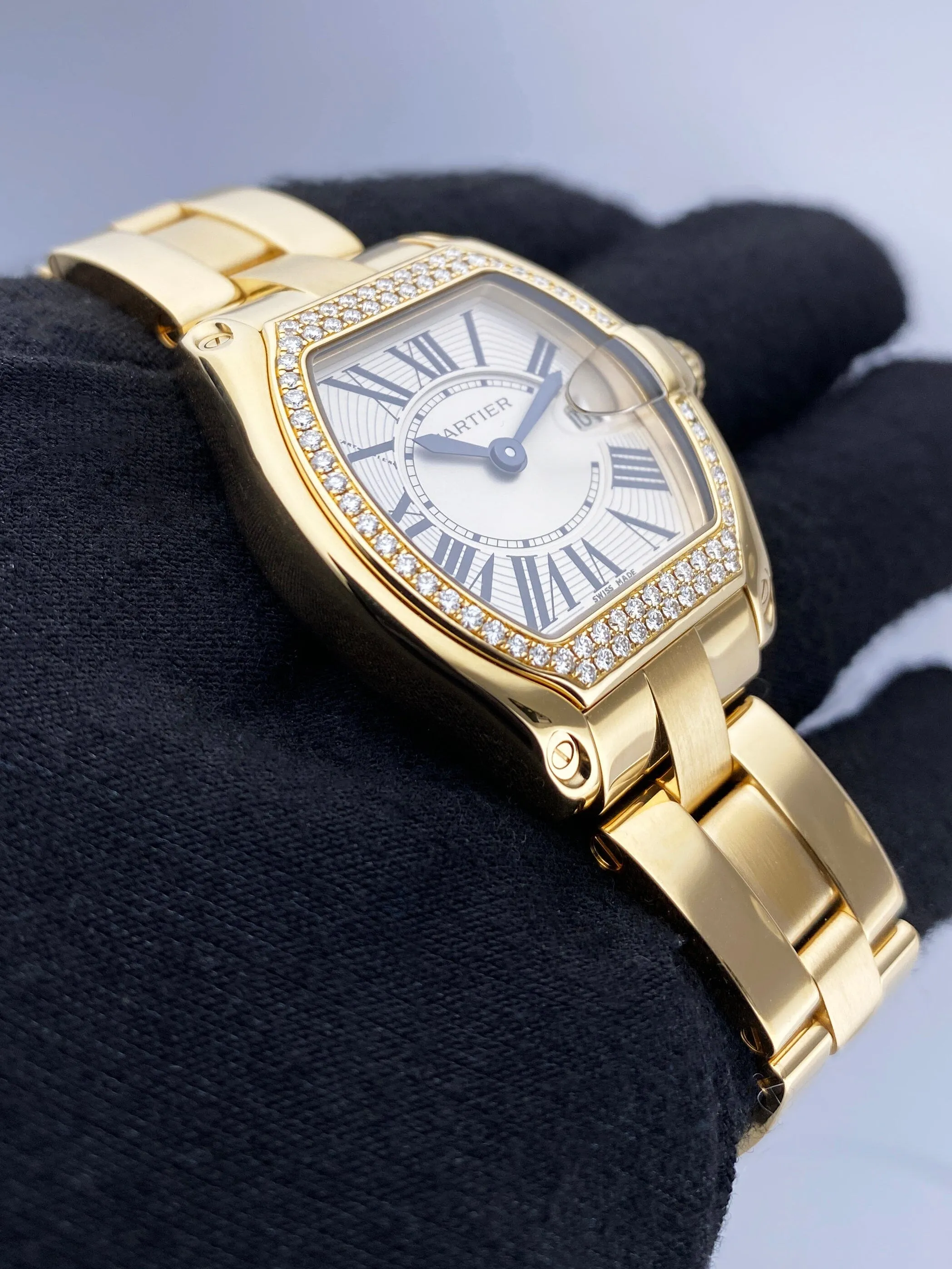 Cartier Roadster WE5001X1 Diamond Yellow Gold Ladies Watch