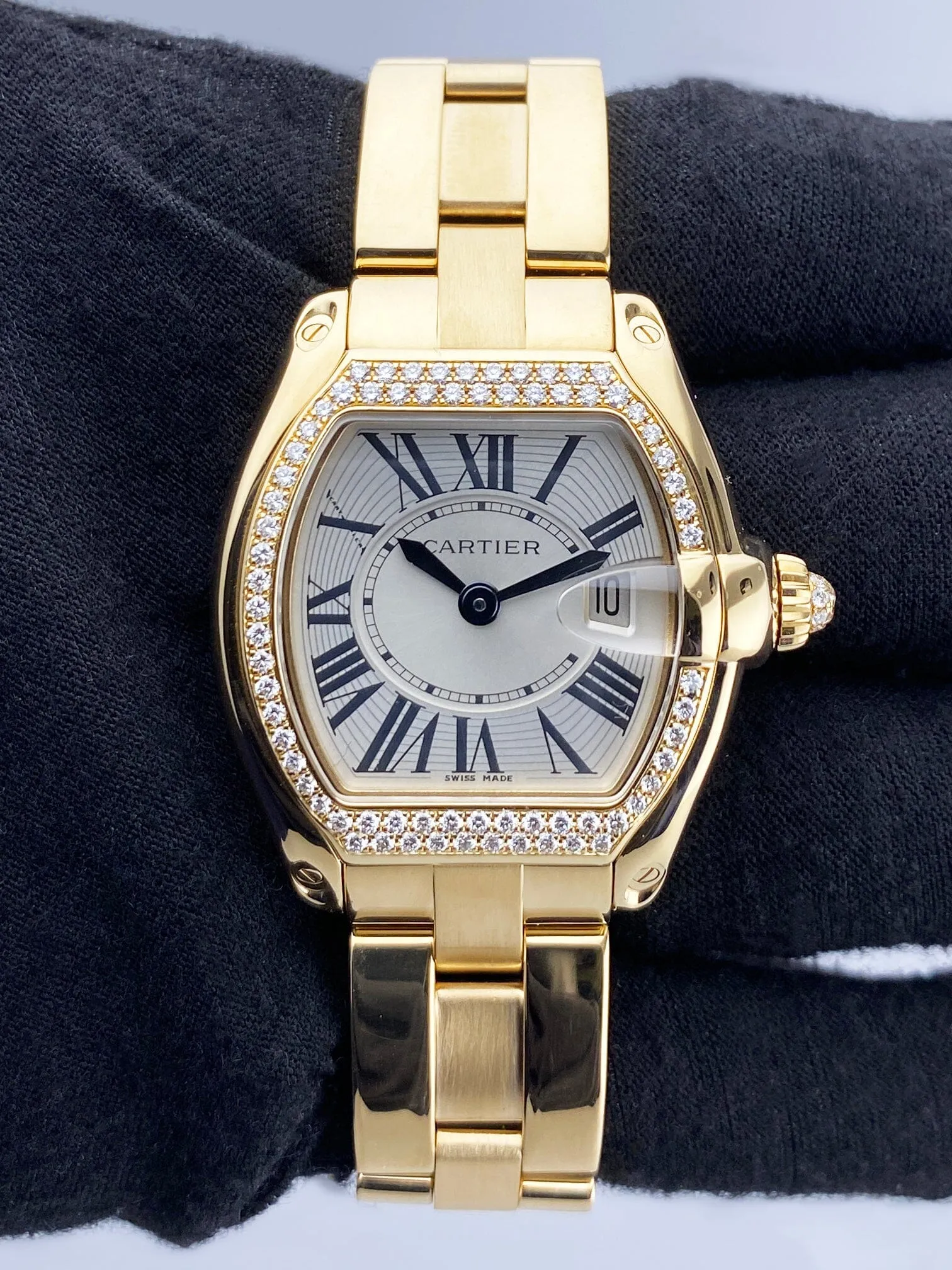 Cartier Roadster WE5001X1 Diamond Yellow Gold Ladies Watch