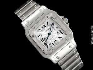 Cartier Santos Automatique Mens Bracelet Watch, Stainless Steel - W20055D6