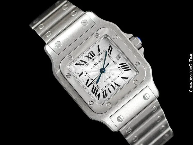 Cartier Santos Automatique Mens Bracelet Watch, Stainless Steel - W20055D6