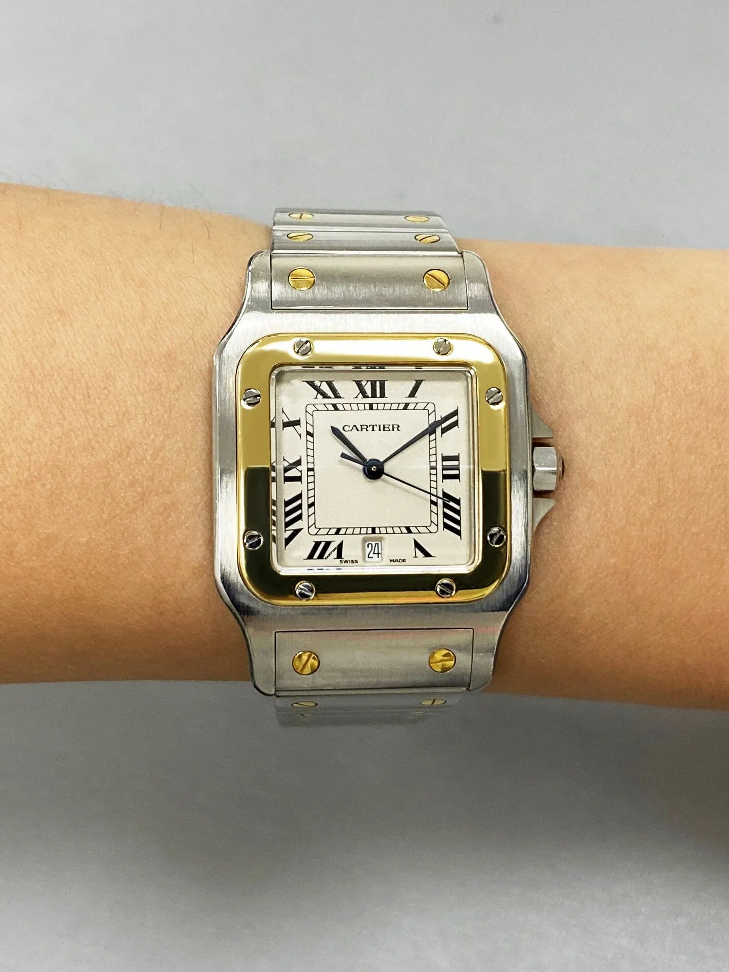 Cartier Santos Galbee W20011C4 187901 Two Tone Watch Box Papers